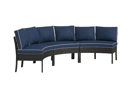 Wicker Curved Patio Sectional