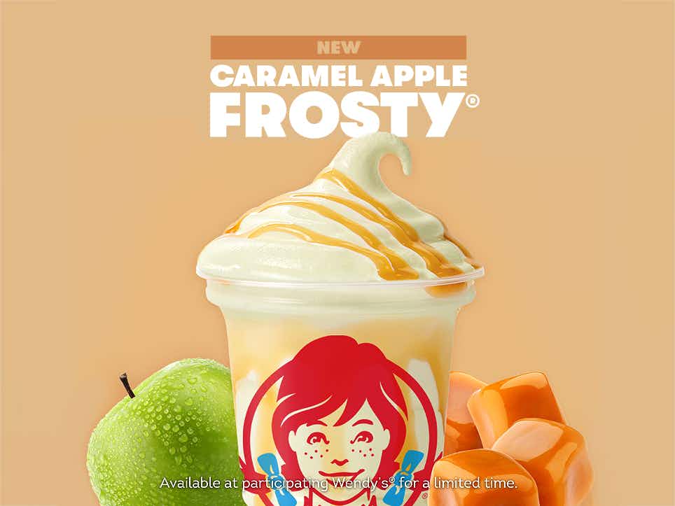 wendys new caramel apple frosty official promo