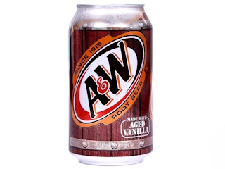 A & W Root Beer can
