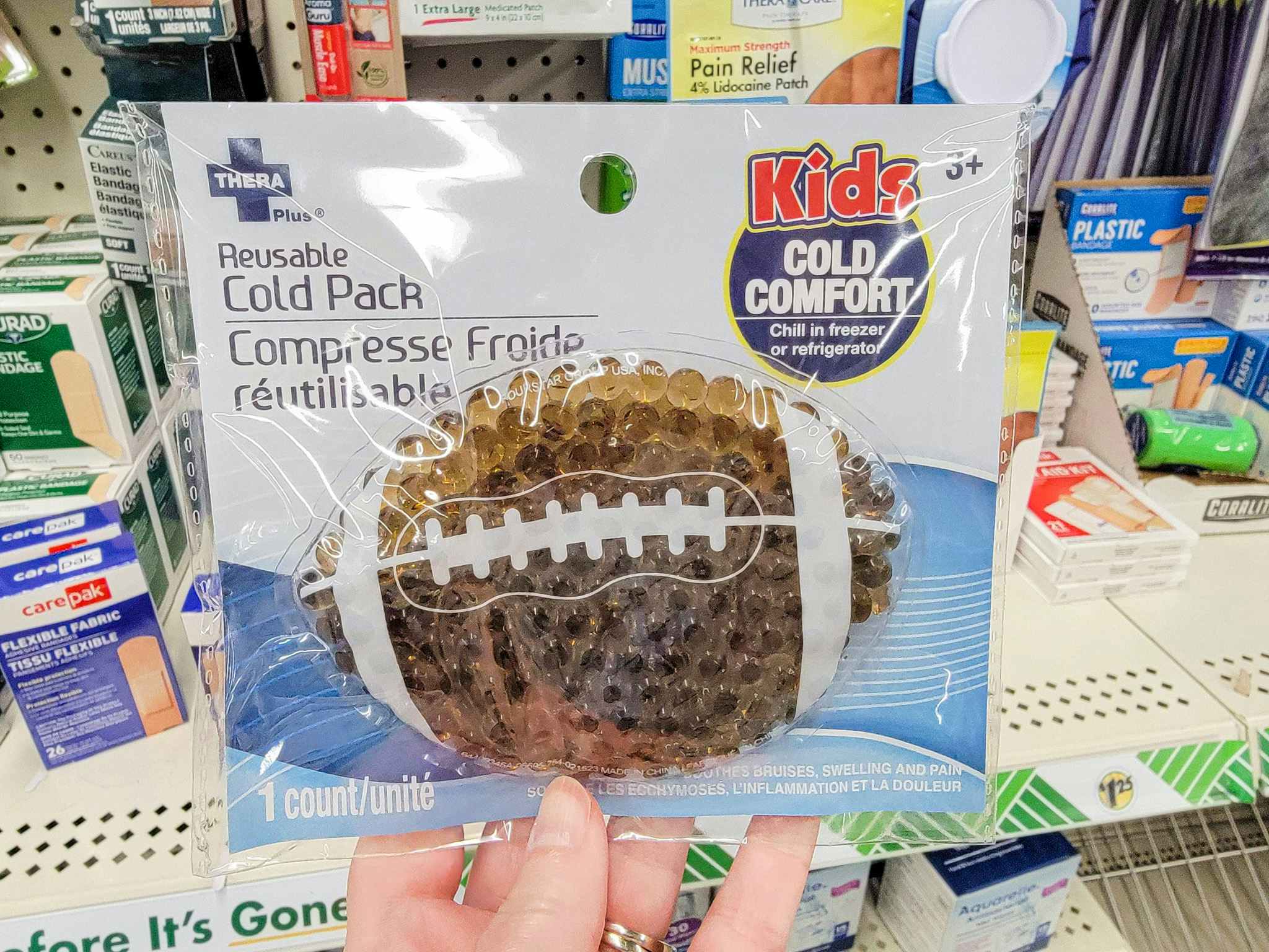 football shaped cold pack