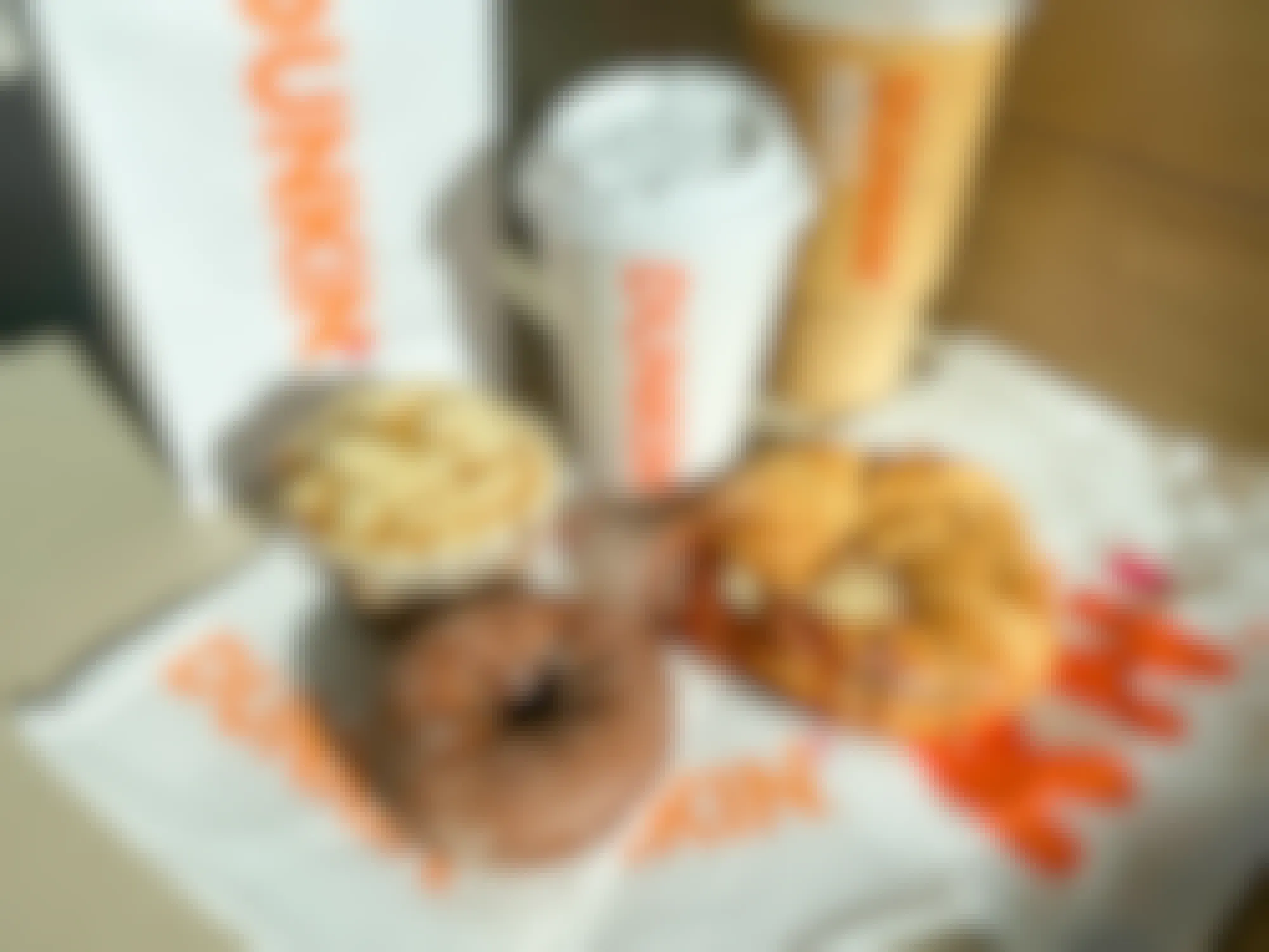 items from the Dunkin fall menu on a table