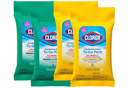 4 Clorox Wipes Packs (36 Total Wipes)