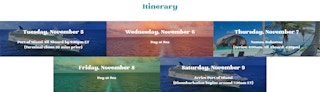 a screenshot of the hallmark channel christmas cruise itinerary