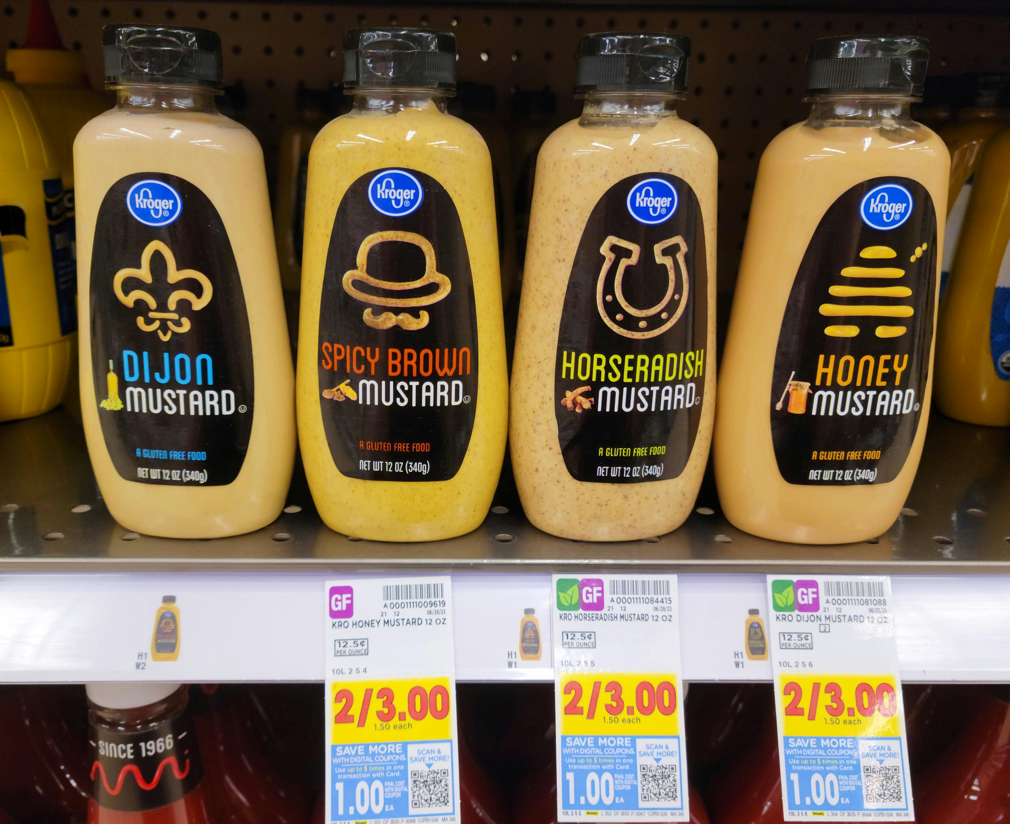 Kroger Specialty Mustards, Only 1 After 5X Digital Coupon The Krazy