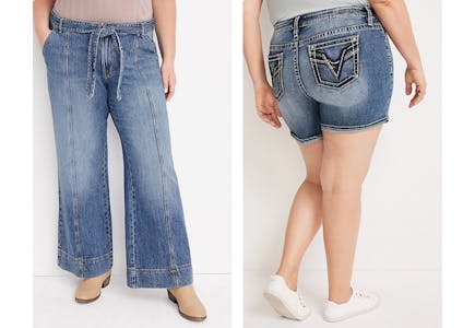 2 Plus-Size Denim Bottoms