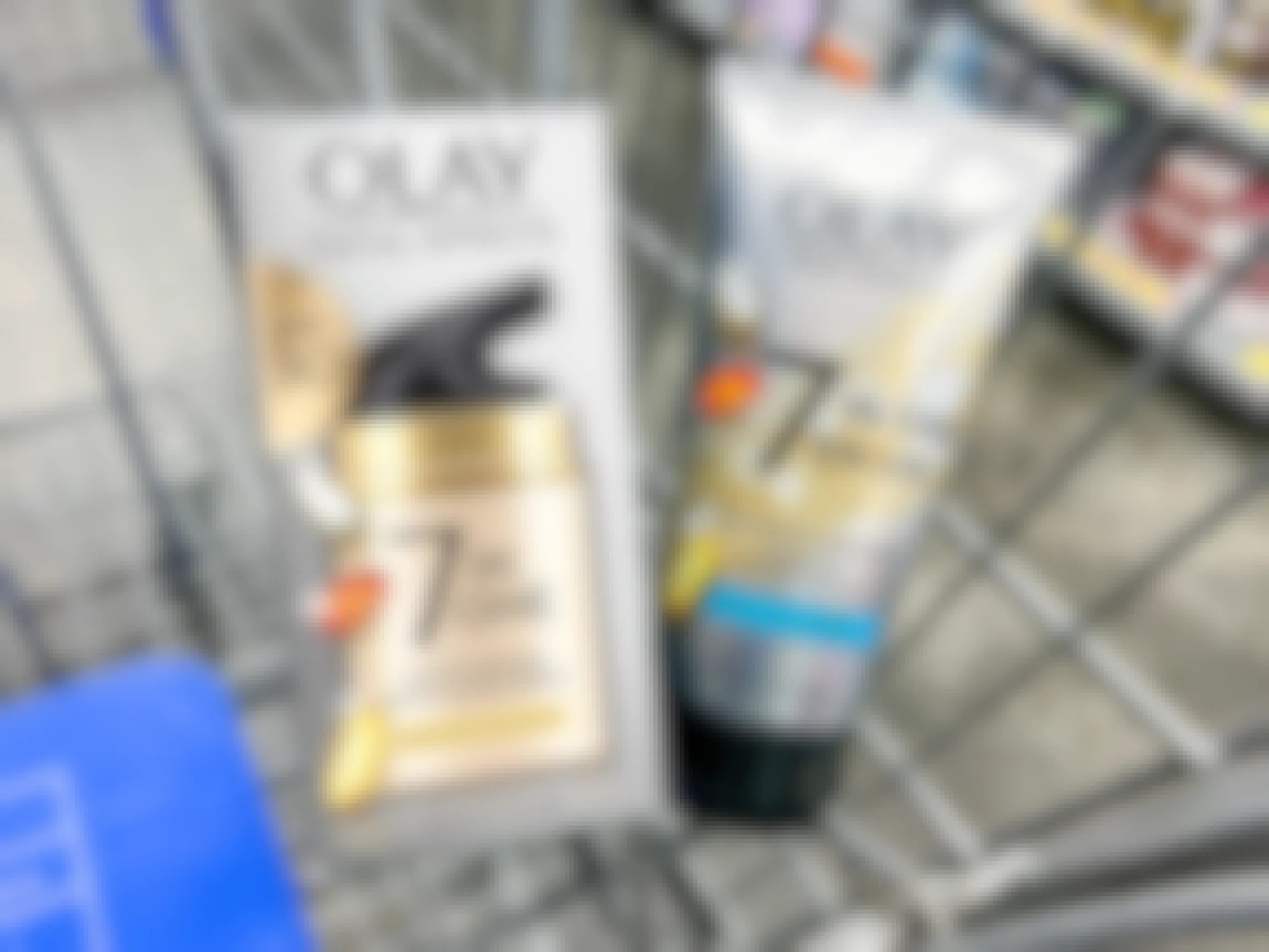 olay total effects 7-in-one moisturizer with sunscreen spf 30 and revitalizing foaming cleanser in walmart shopping cart