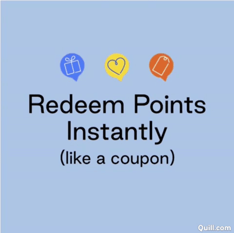 A gif from a reward redemption tutorial on Quill.com 