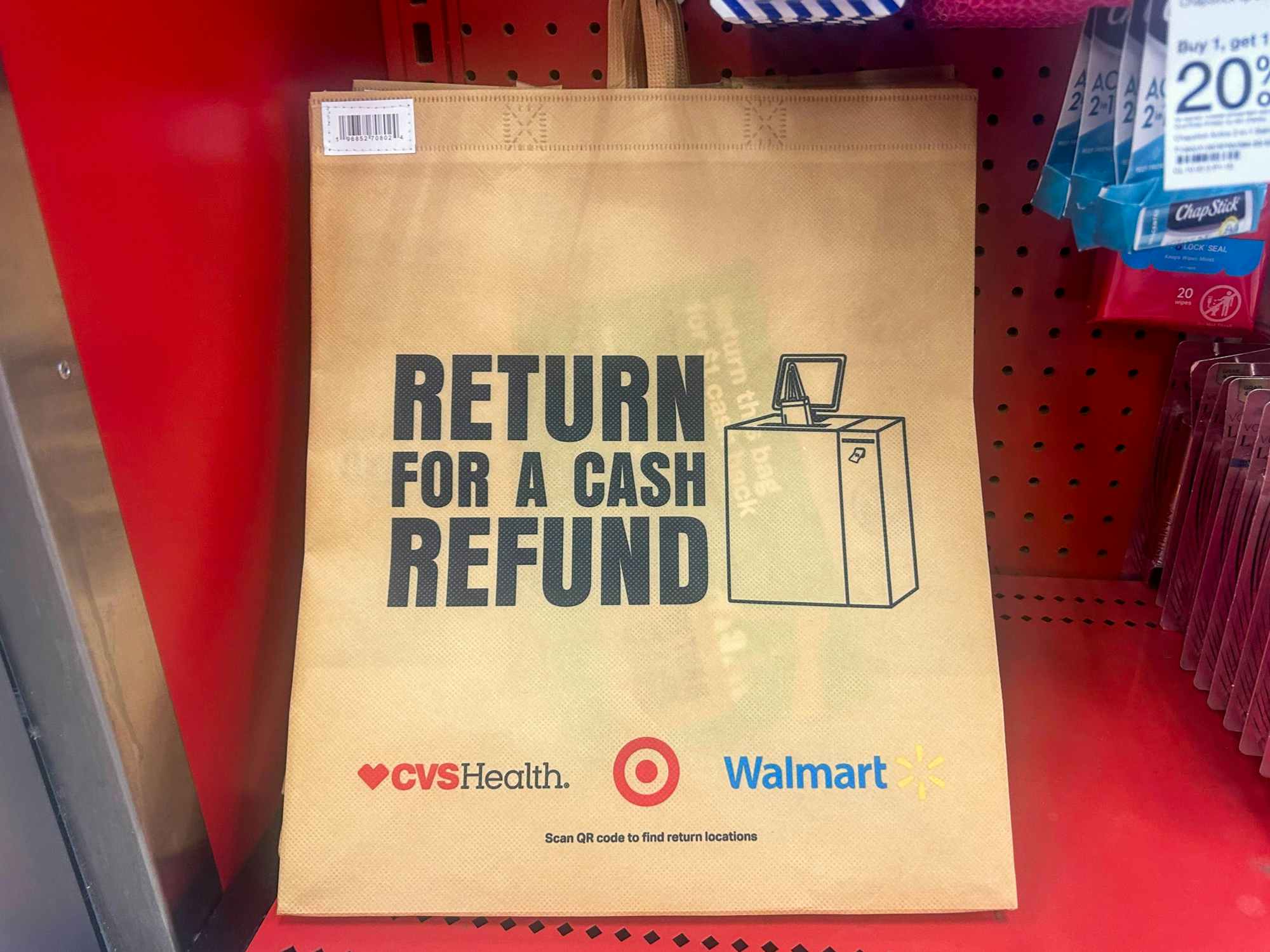A returnable bag in Target