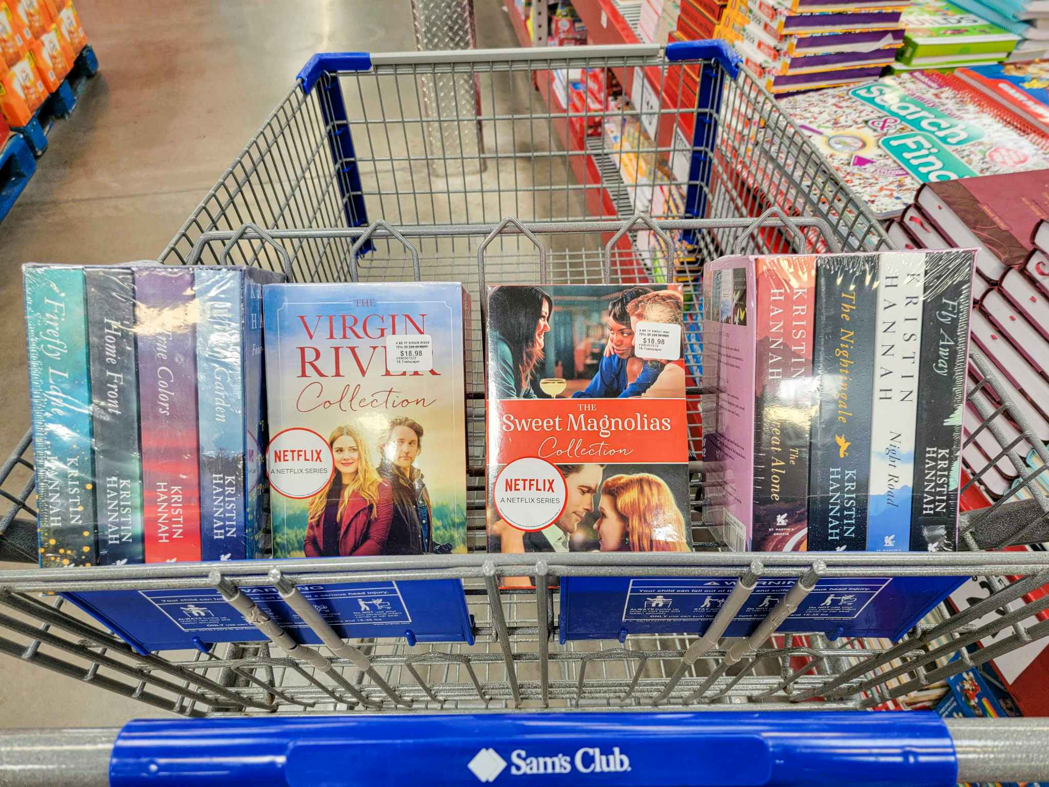 books in a cart