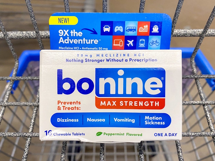 bonine meclizine max strength in walmart shopping cart