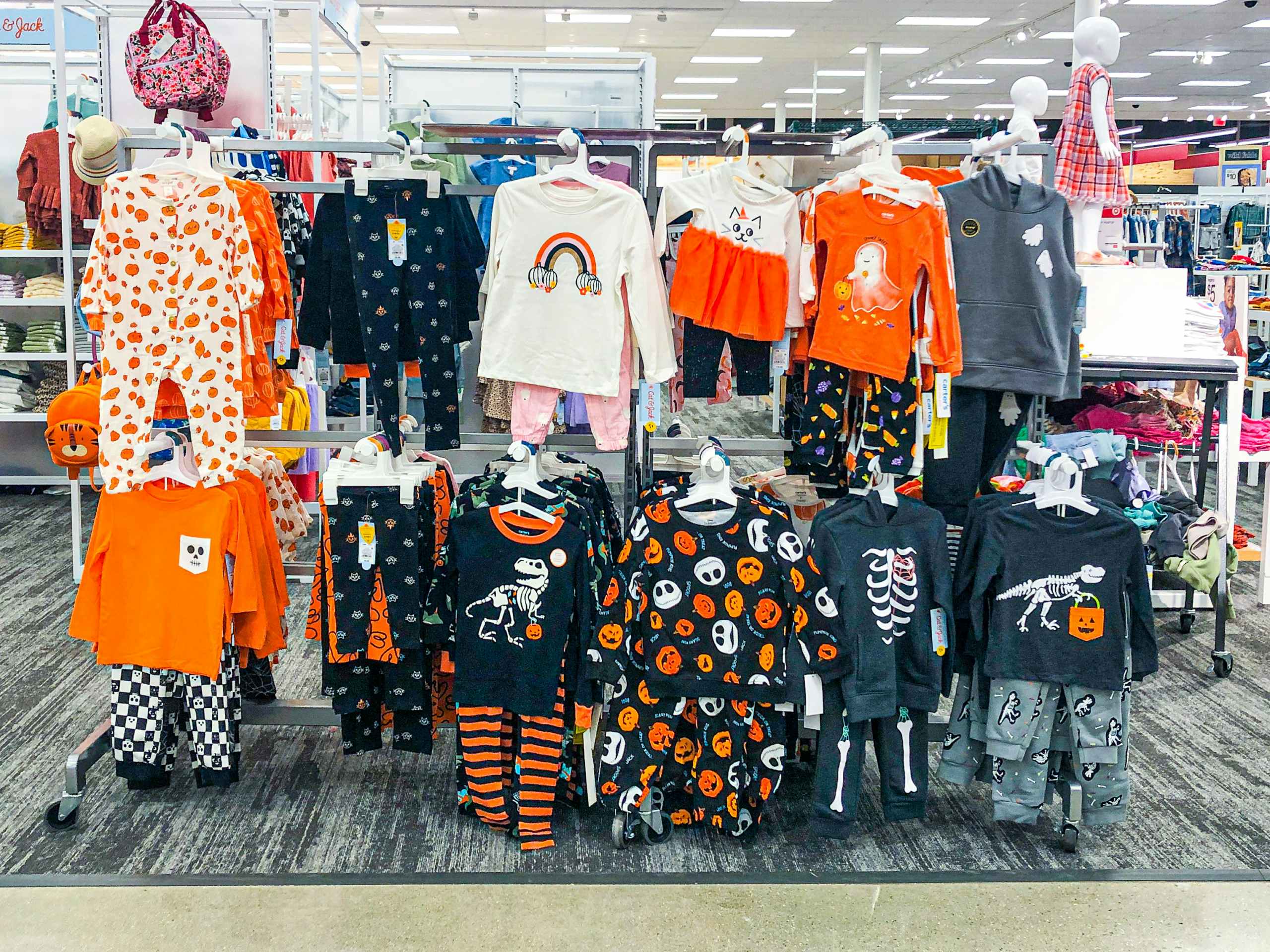 kids halloween clothing section at Target