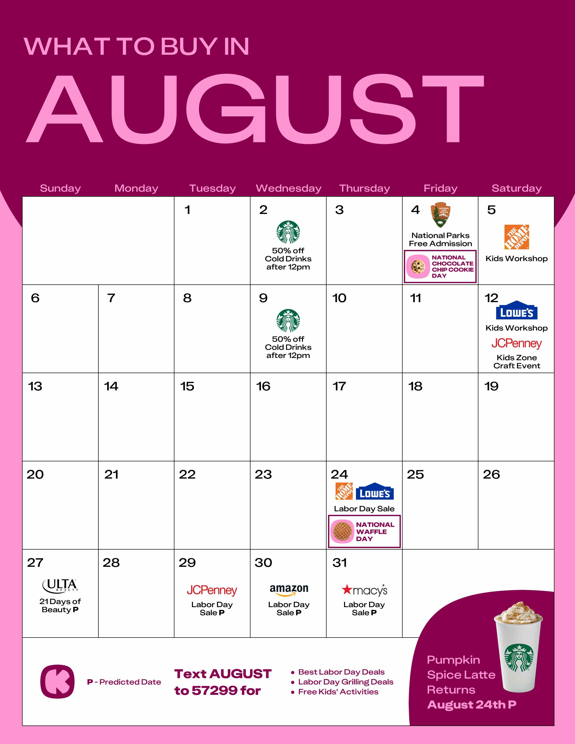 what to buy in august 2023 printable calendar of events and sales