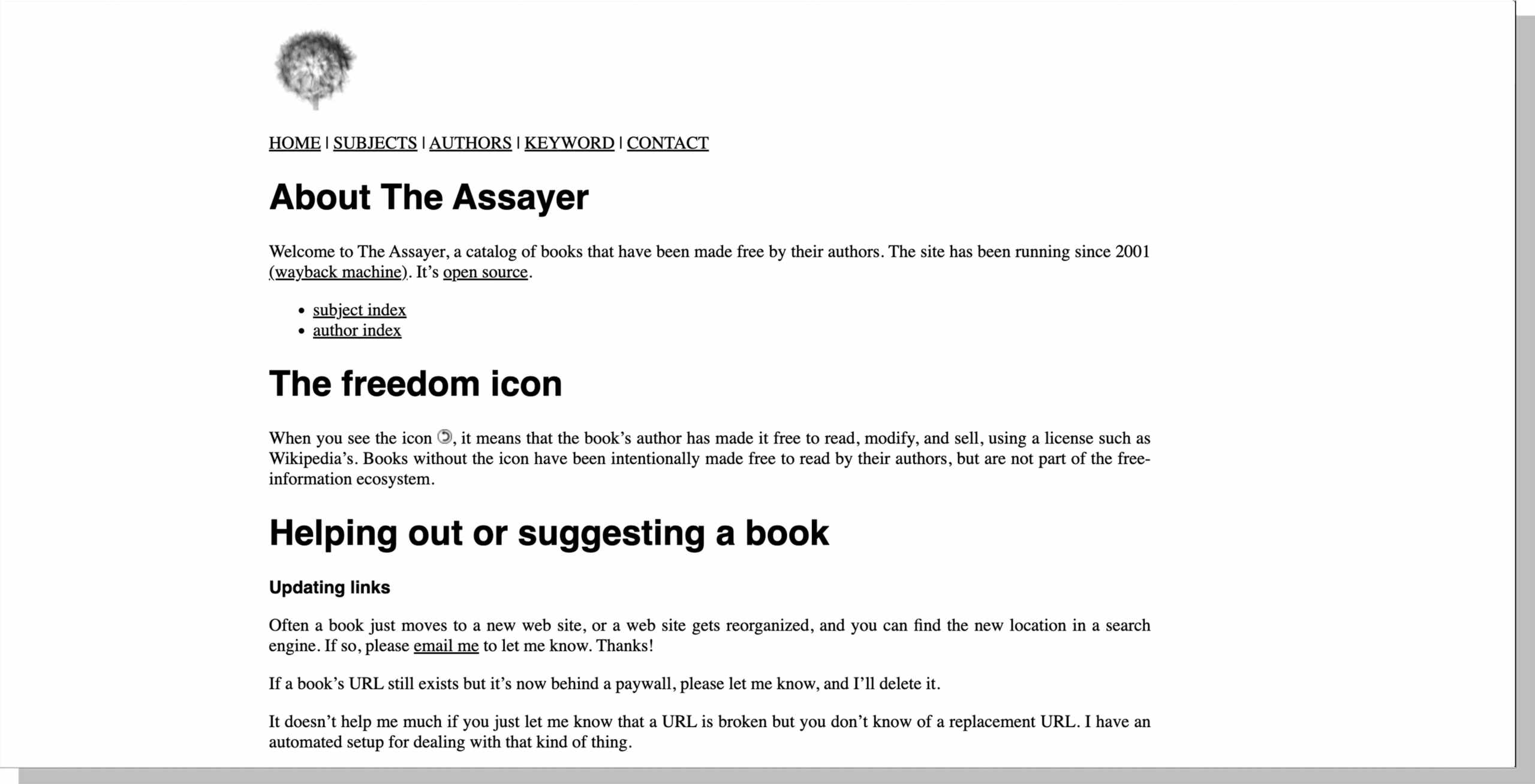 Assayer Website