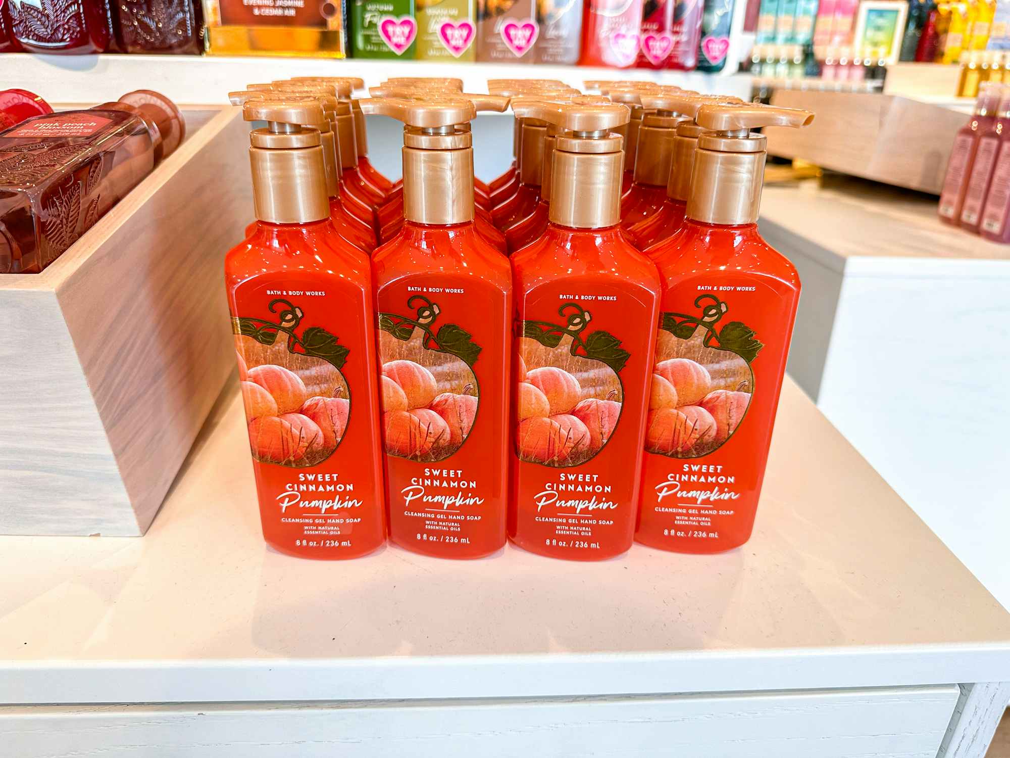 pumpkin hand soap at bath and body works