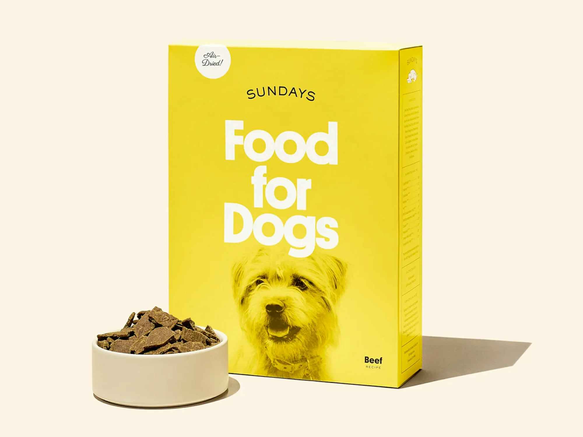 sundays dog food sitting in a bowl