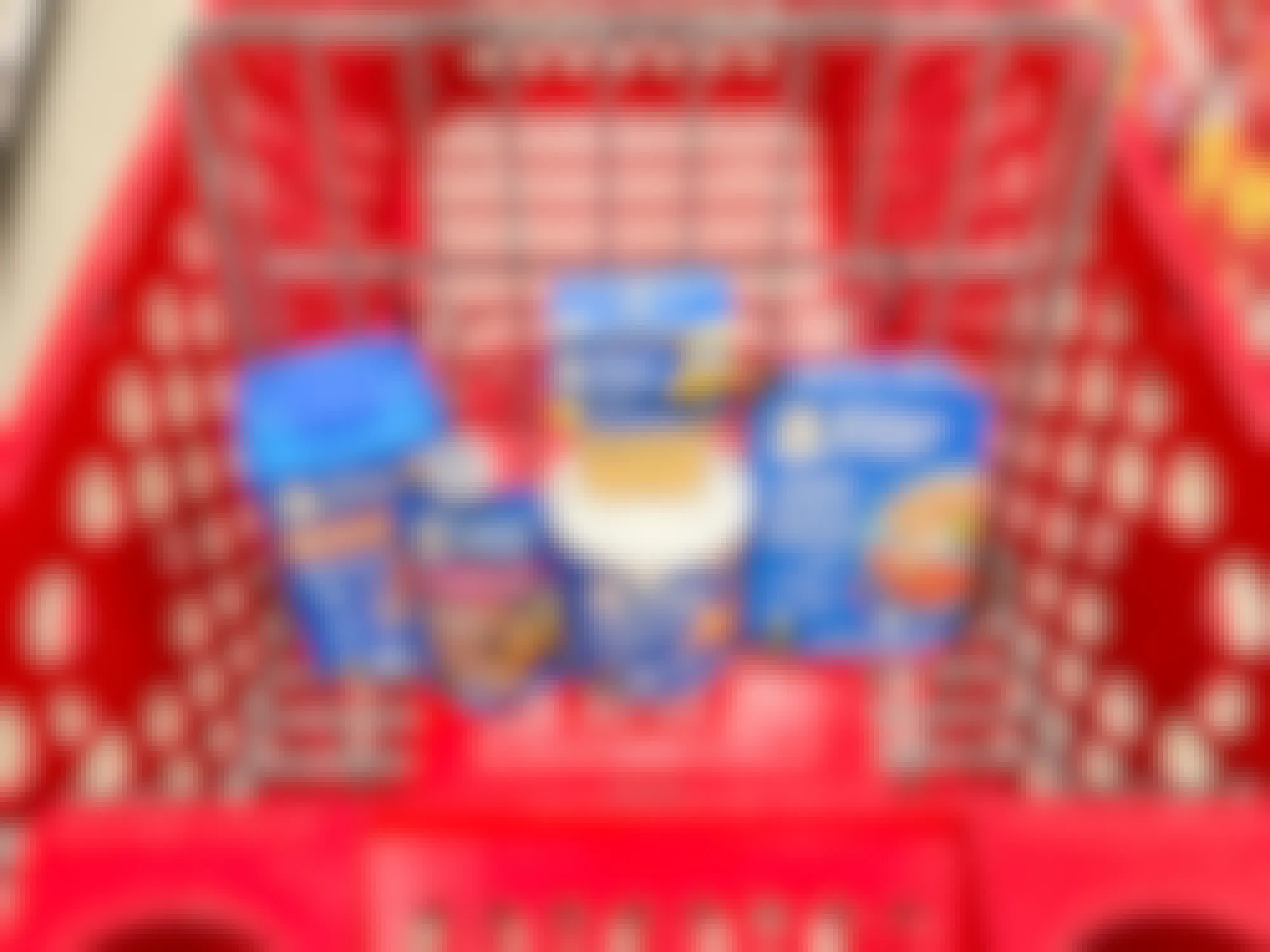 gerber baby food in a target shopping cart