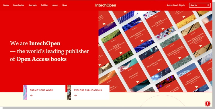 Intech Open website