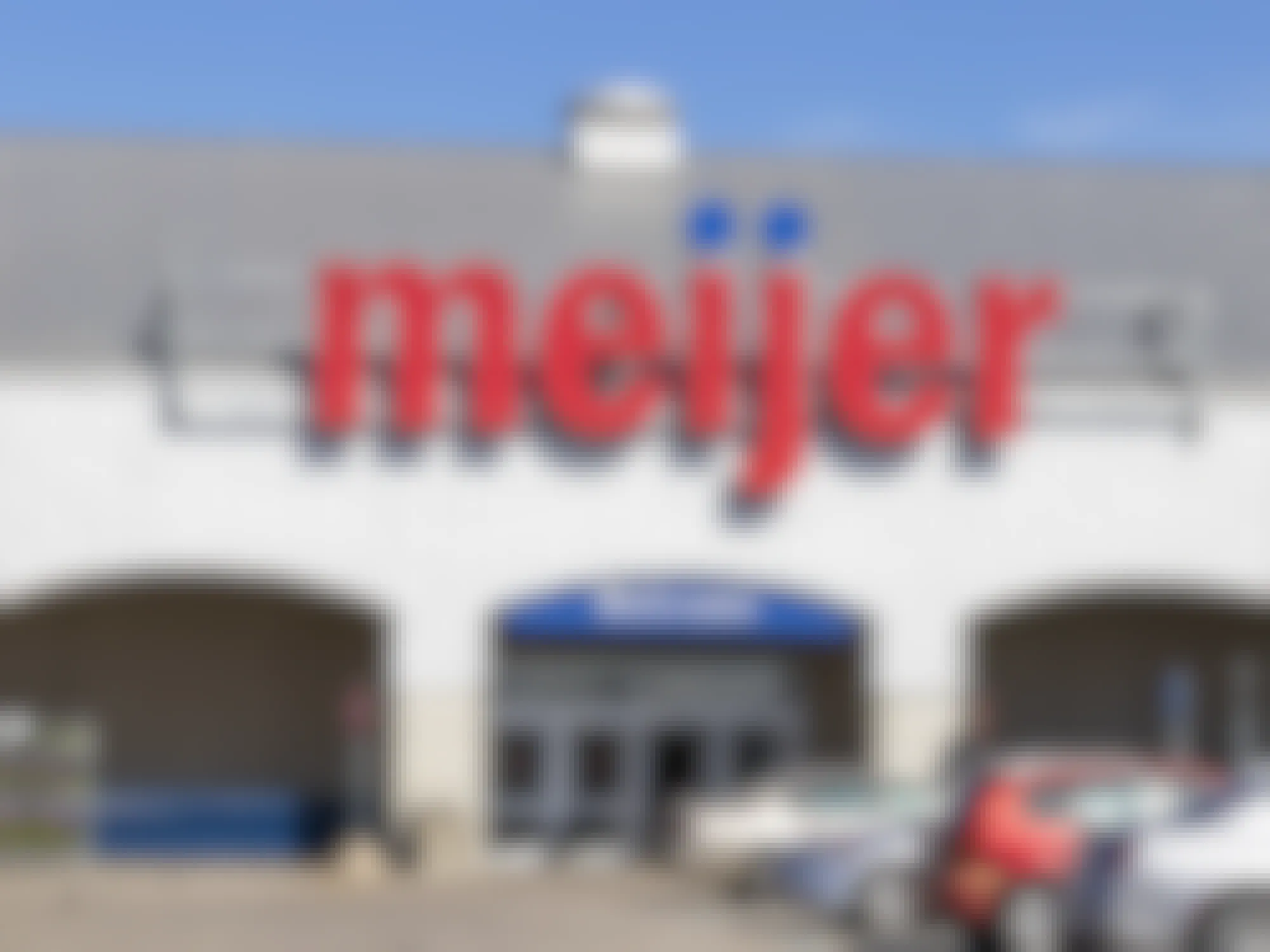 The exterior of a Meijer grocery store