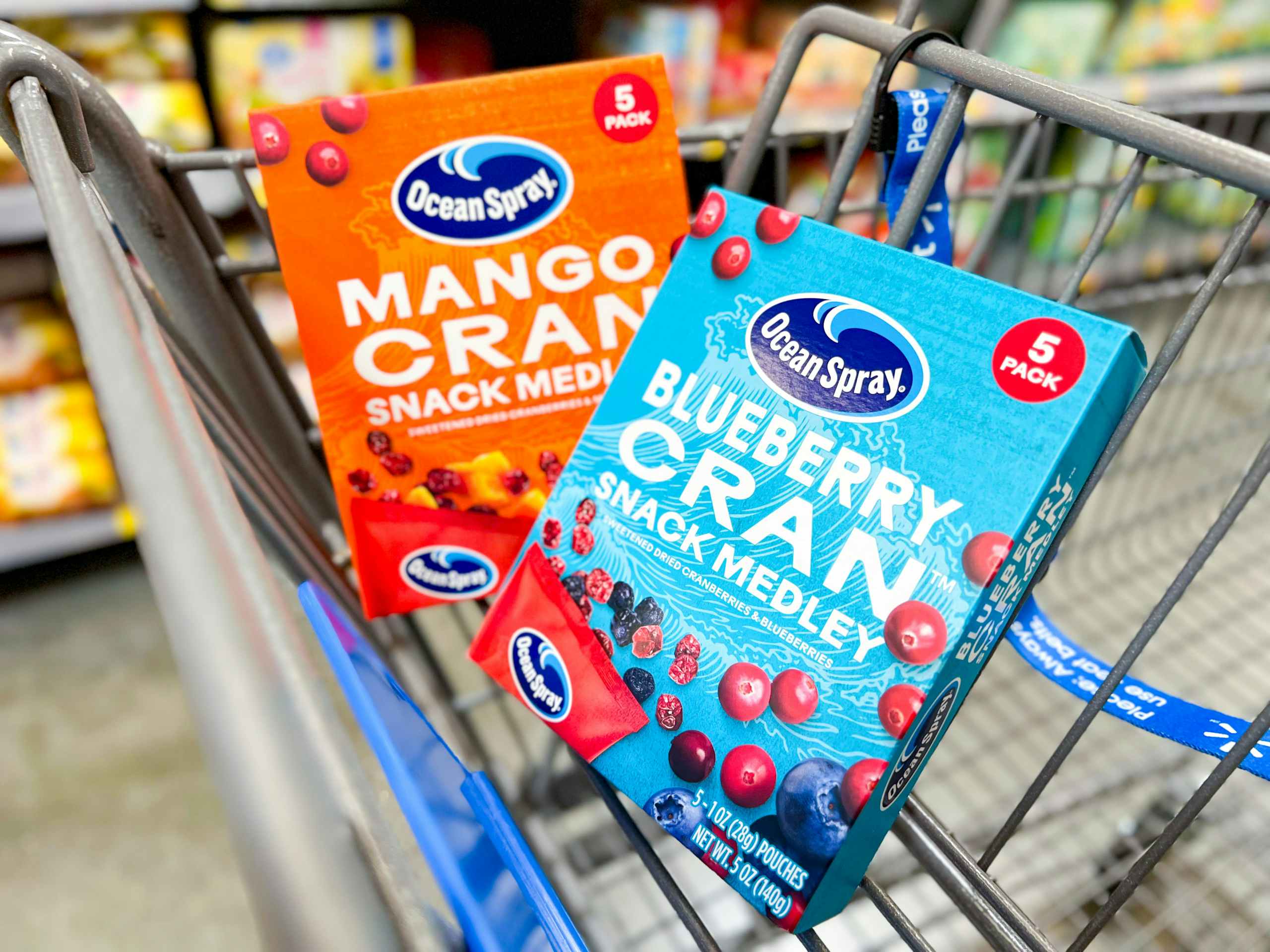 Ocean spray snack medley in cart at walmart