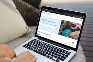 Someone looking up hotel day passes on the Hotel by Day website