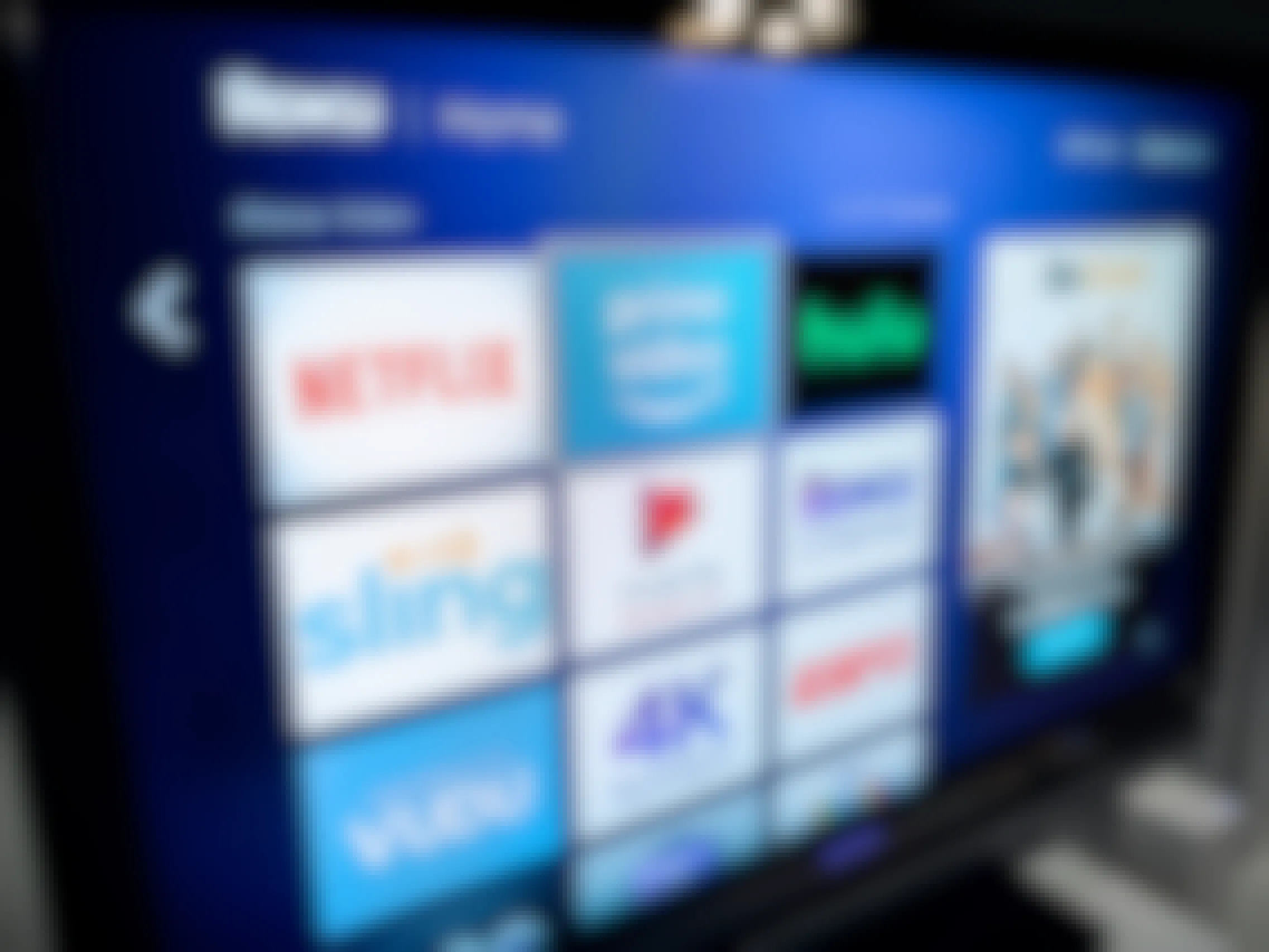 roku screen with different streaming apps like hulu and amazon prime video available