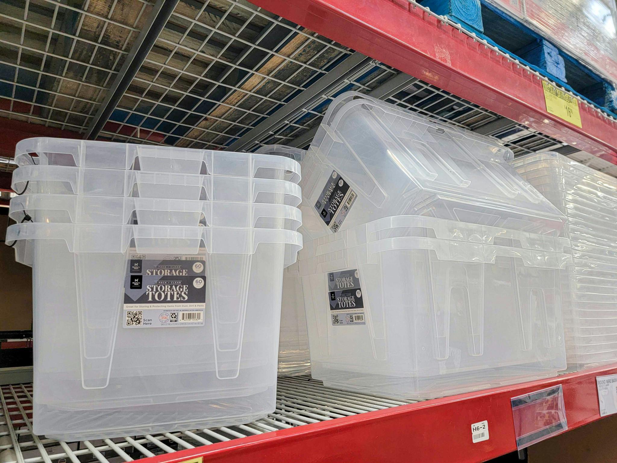 60Quart Clear Storage Tote 2Pack, Only 16.98 at Sam's Club The