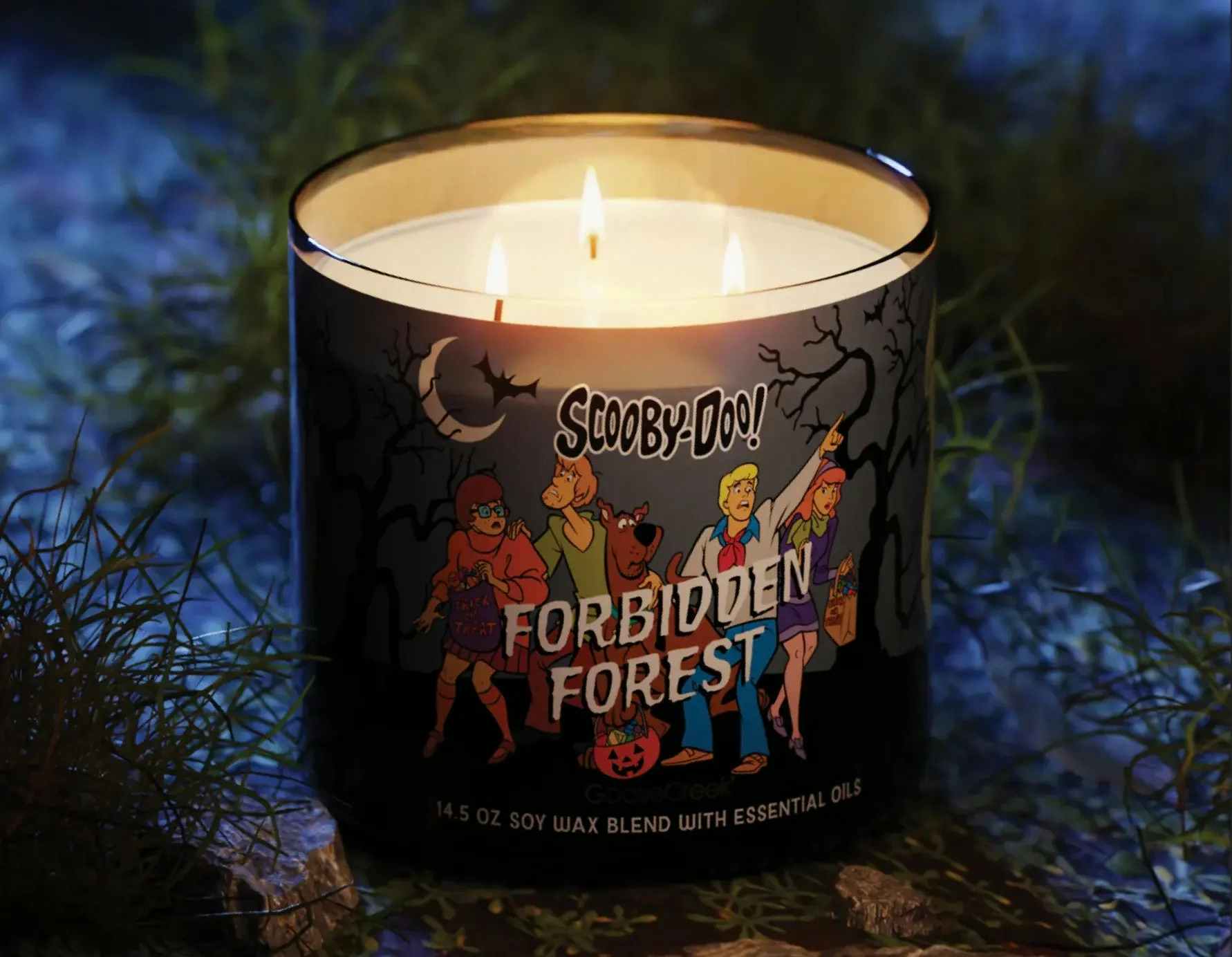 a lit Scooby Doo candle from GooseCreek