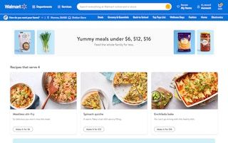 a screenshot of value meals from walmarts website