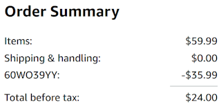 an amazon order summary ending in $24