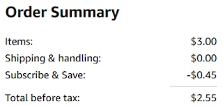 an amazon order summary ending in $2.55