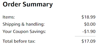 an amazon order summary ending in $17.09