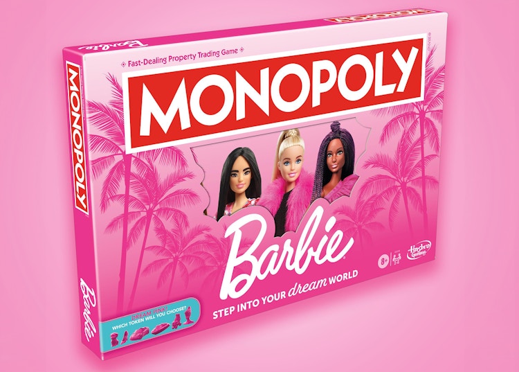 a Barbie Monopoly board game box