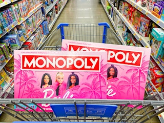 Two boxes of Barbie Monopoly