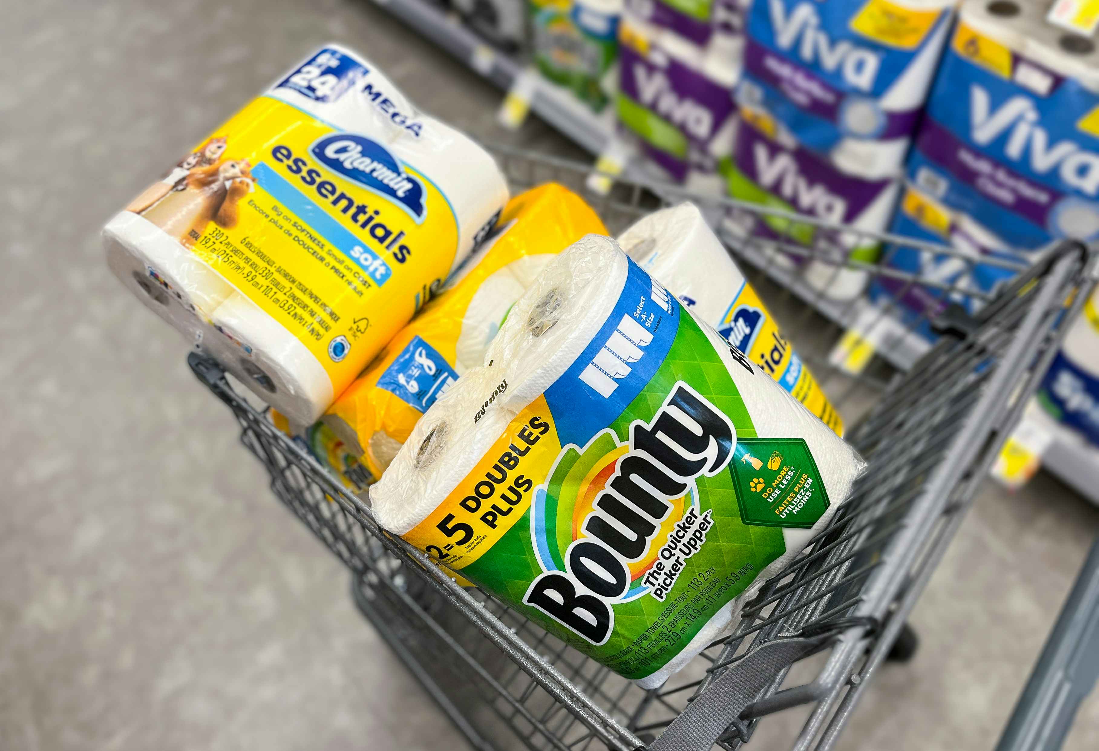 charmin toilet paper and bounty paper towel