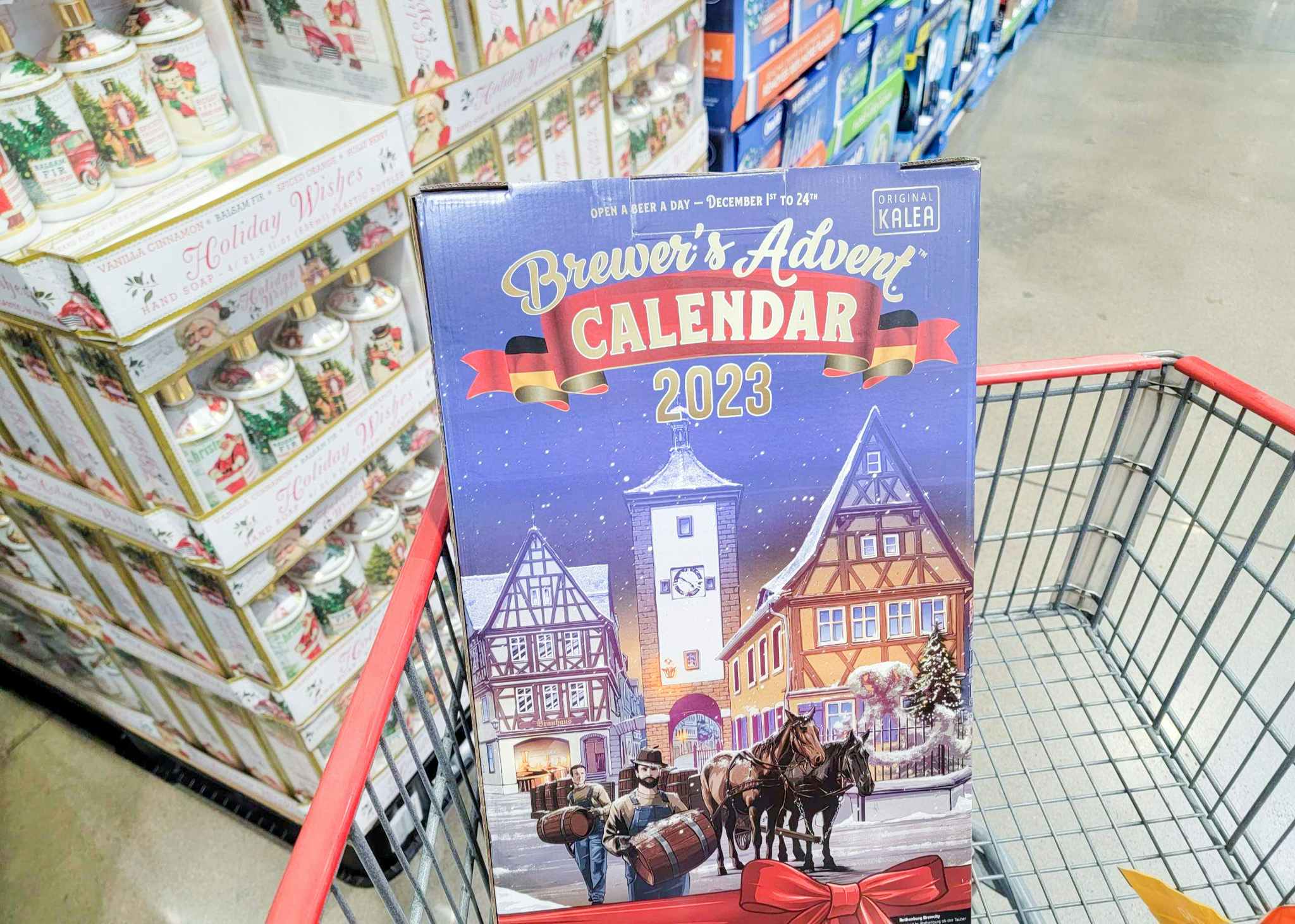 costco beer advent calendar in cart 