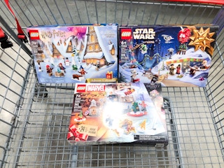 lego advent calendars in costco cart