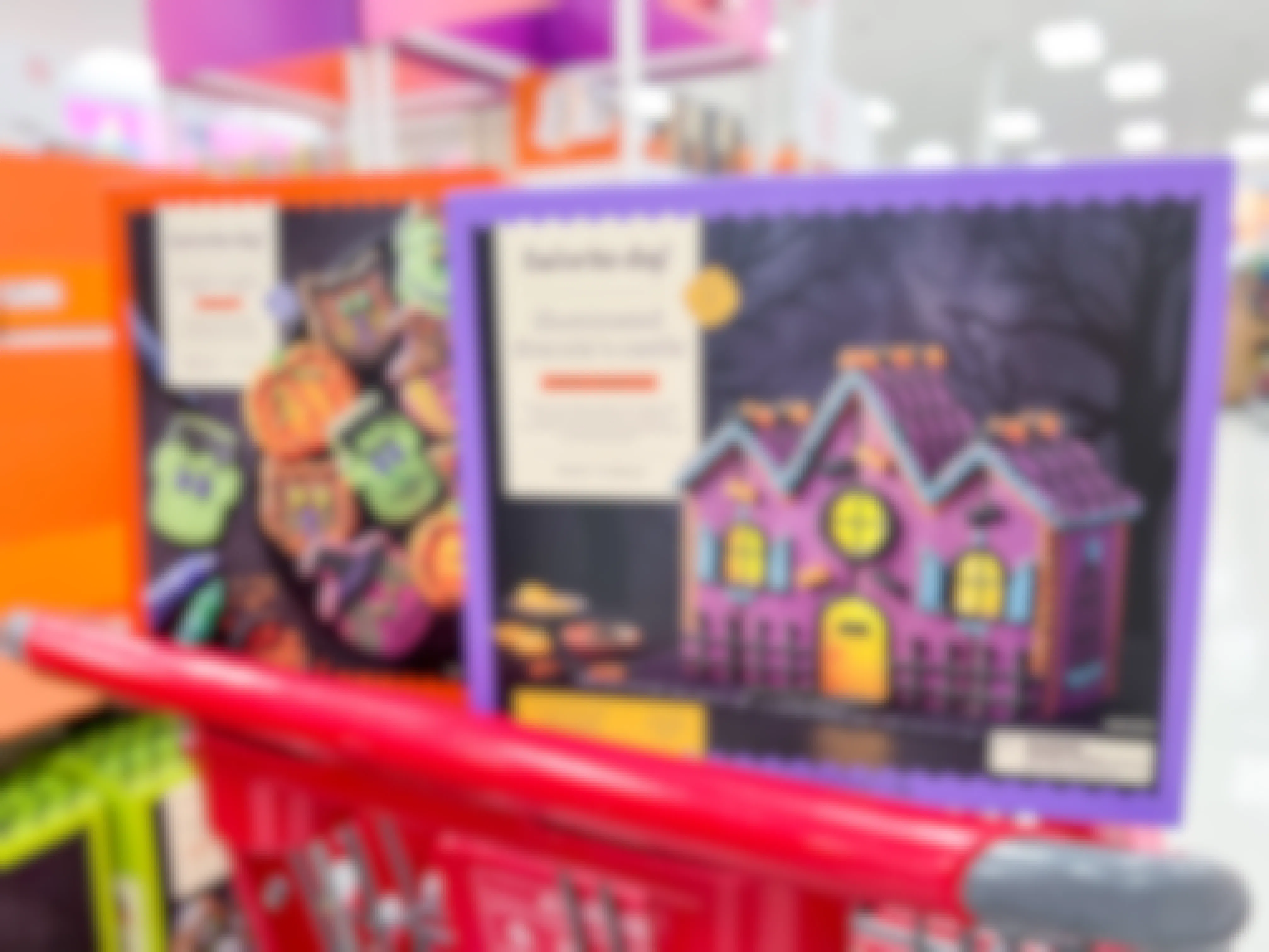 favorite day halloween cookie kits in a target shopping cart