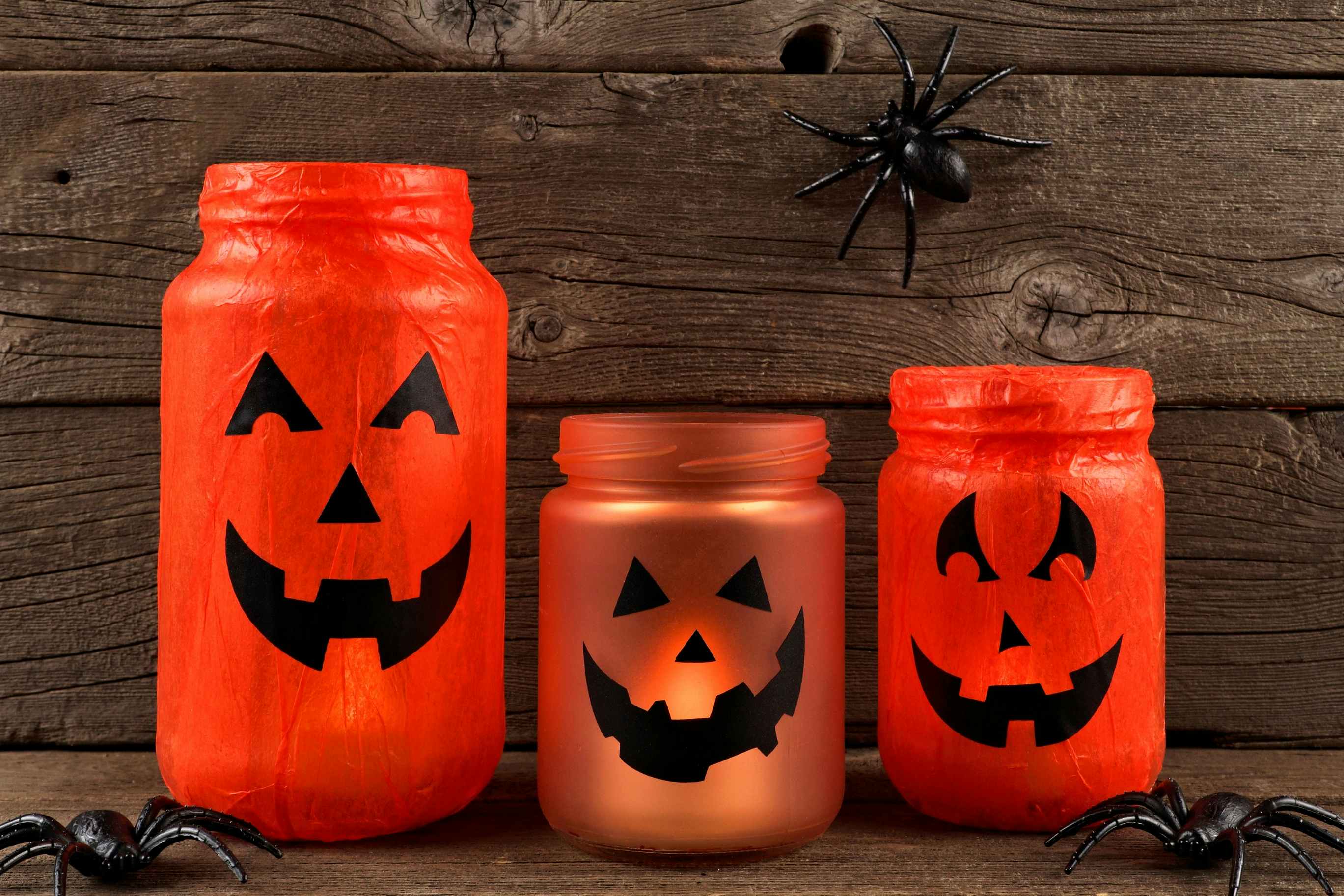 Halloween Mason jars
