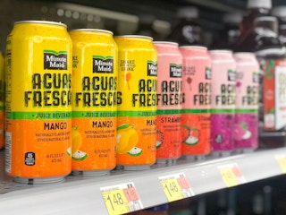 Minute maid cans on shelf