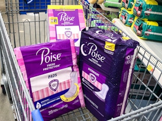 Poise pads in cart