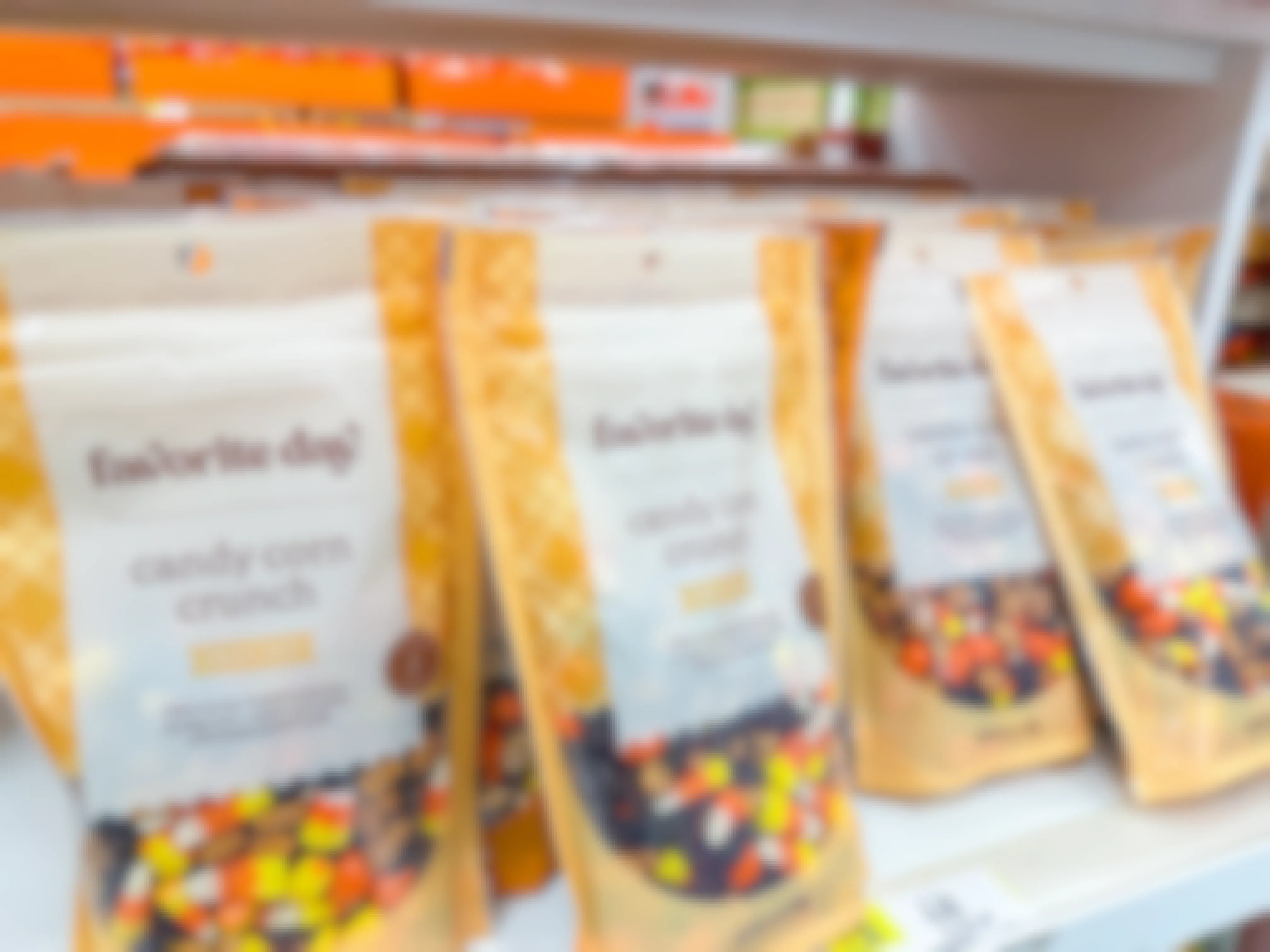 target favorite day candy corn crunch snack bags on the shelf