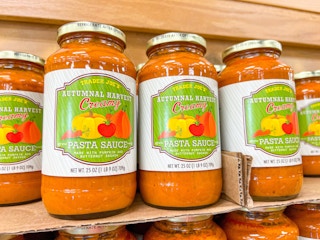 autumnal harvest pasta sauce at Trader Joe's