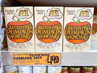 pumpkin pancake mix at Trader Joe's