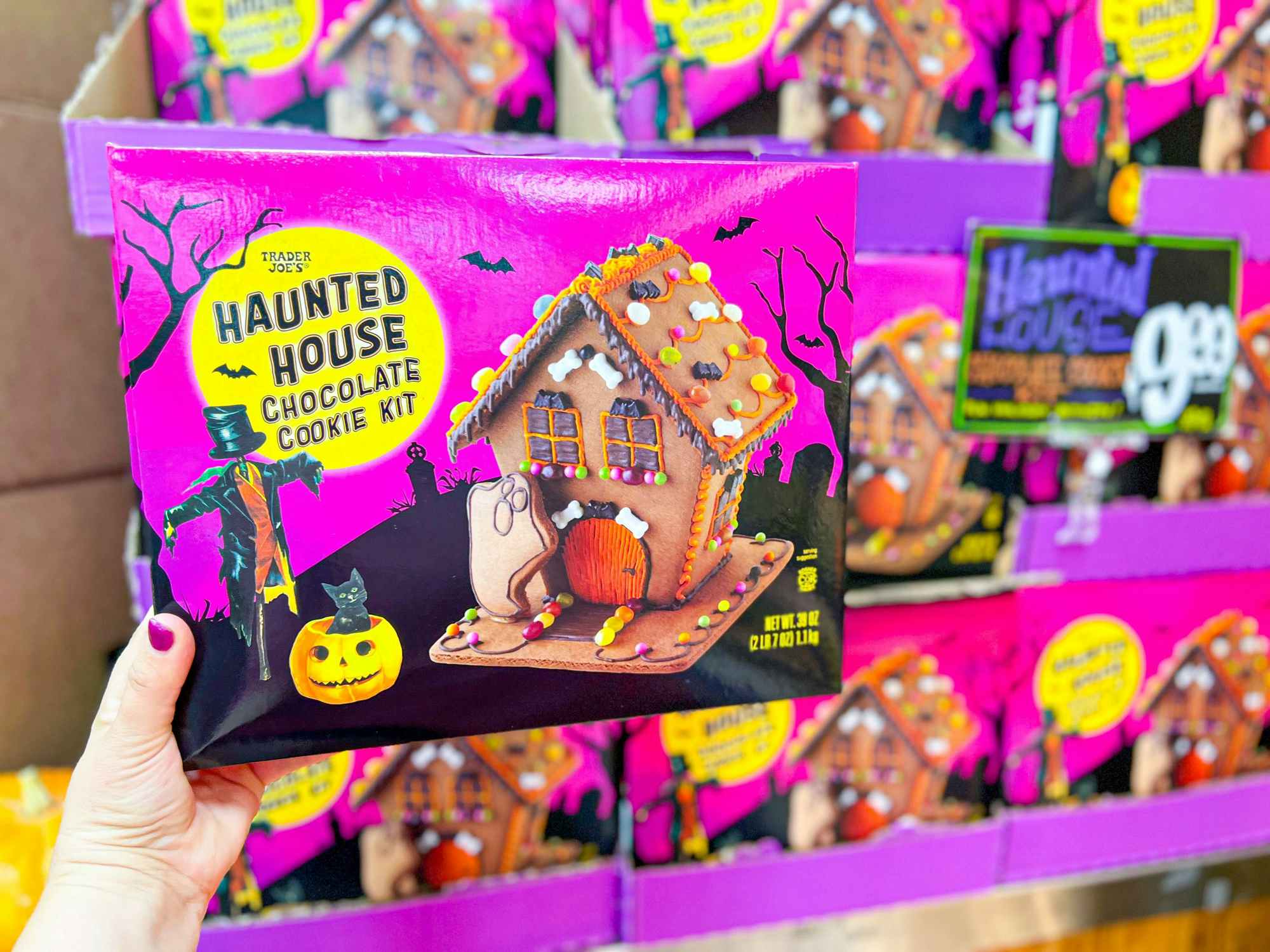 halloween haunted house chocolate cookie kits at Trader Joe's