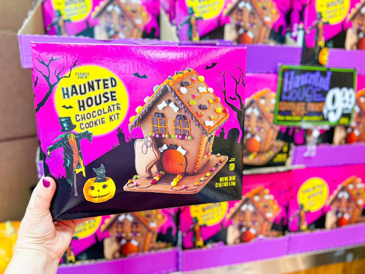 halloween haunted house chocolate cookie kits at Trader Joe's