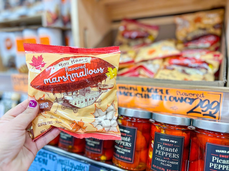 mini maple marshmallows at Trader Joe's