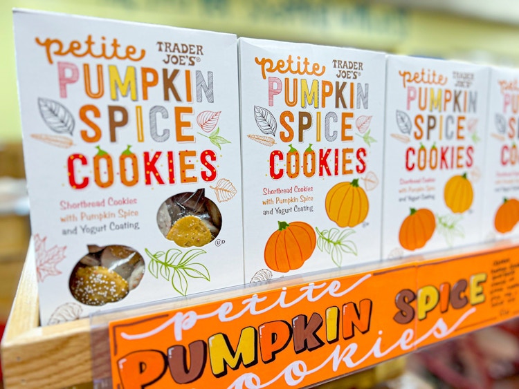 petite pumpkin spice cookies at Trader Joe's