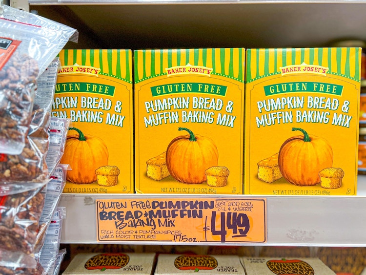 pumpkin bread and muffin mix at Trader Joe's