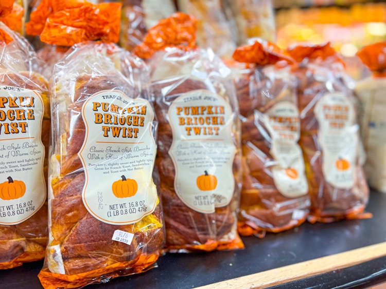 pumpkin brioche twist bread at Trader Joe's