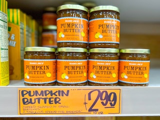 pumpkin butter at Trader Joe's